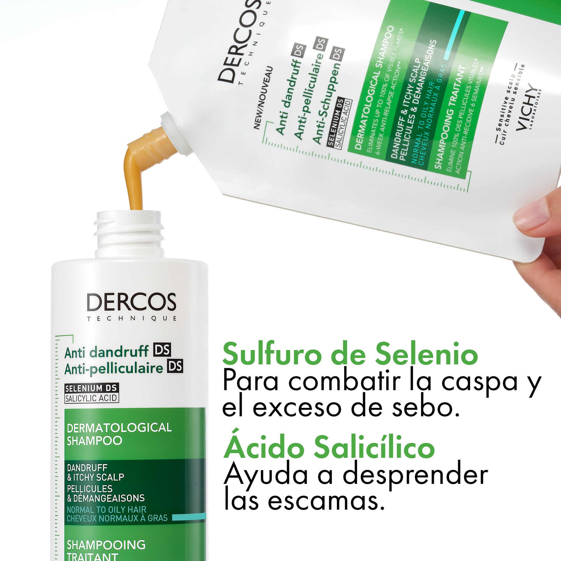 DERCOS ANTI-DANDRUFF DS SHAMPOO REFILL NORMAL TO OILY HAIR