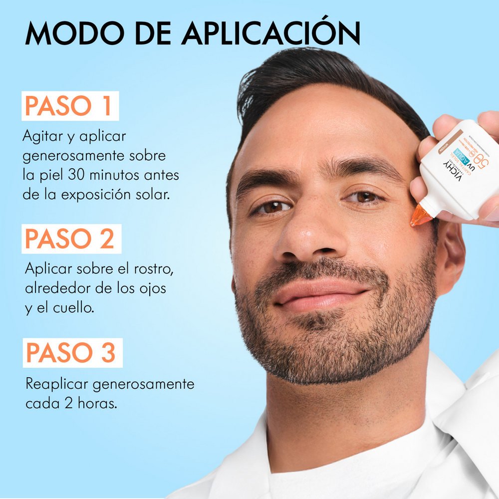 capital soleil uv aqua fluido hidratante protector solar con color medio