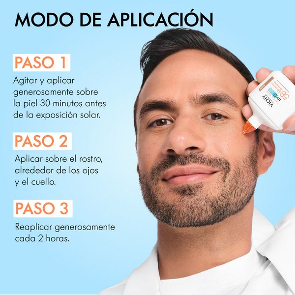 capital soleil uv aqua fluido hidratante protector solar con color medio