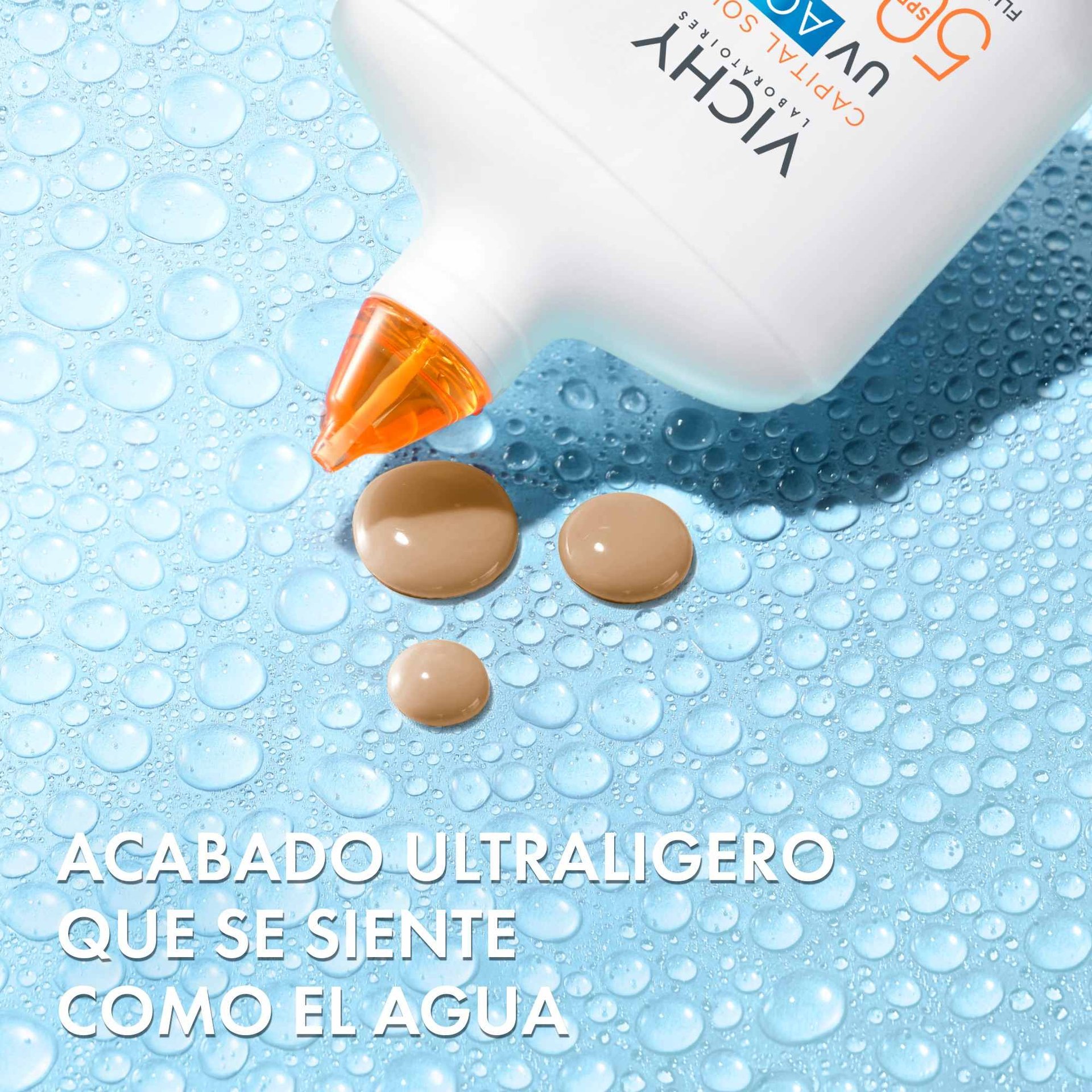 capital soleil uv aqua fluido hidratante protector solar con color medio
