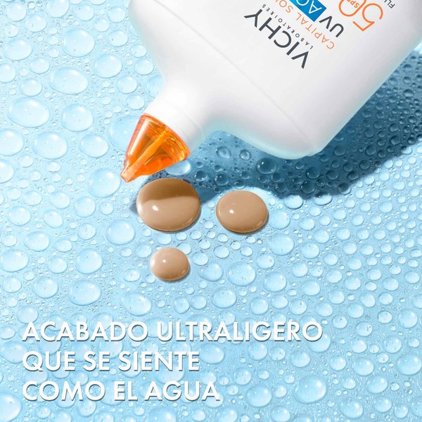 capital soleil uv aqua fluido hidratante protector solar con color medio